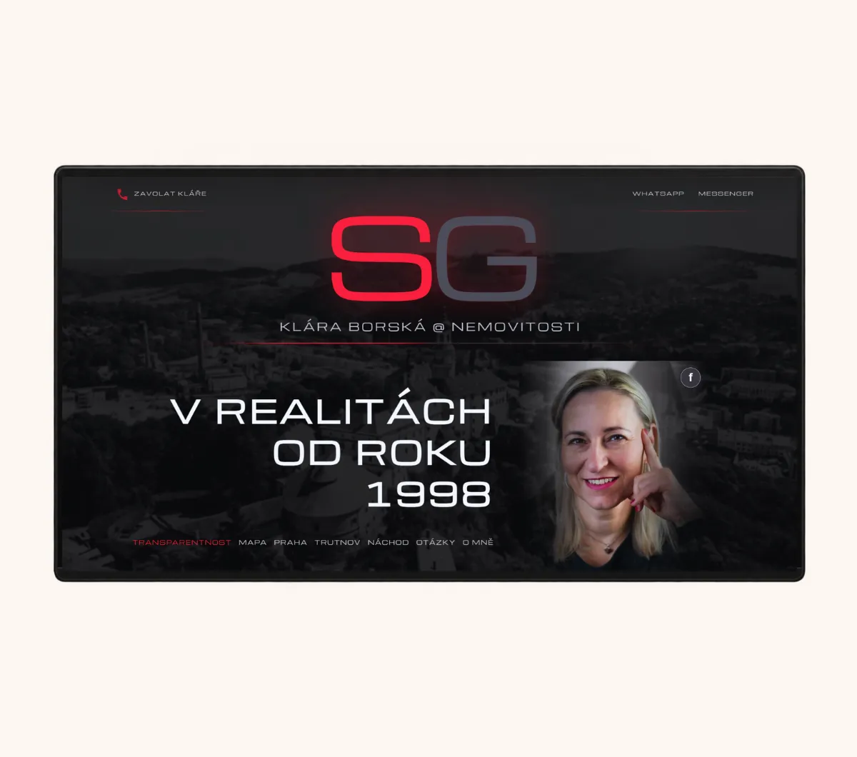 Realizace webových stránek Skygroup – Klára Borská, nemovitosti